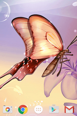 Бабочка на цветке - Скриншот 1